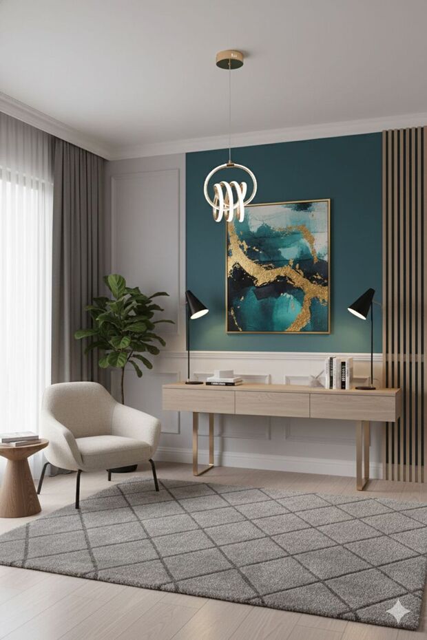 SOFYA TEKLİ GOLD LED AVİZE - 1