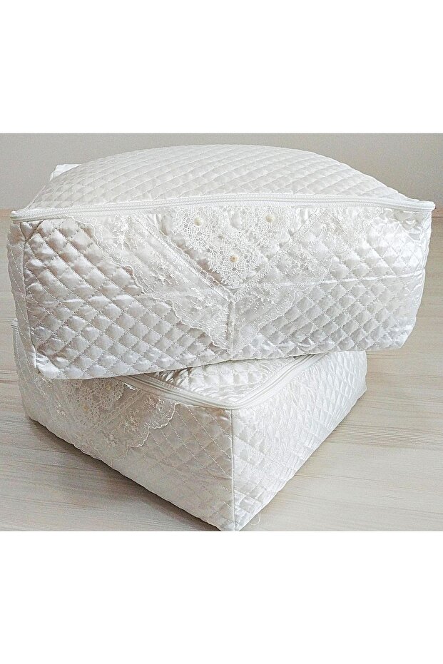 طقم مستلزمات مكون من قطعتين من الساتان تحت القاعدة - 3