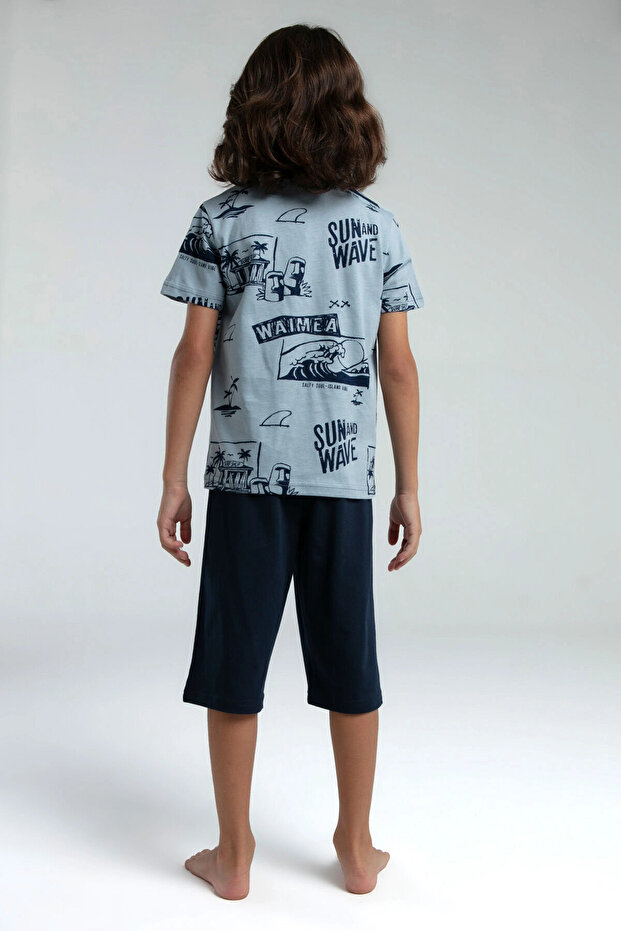 بدلة كابري للأولاد باللون الأزرق - 4