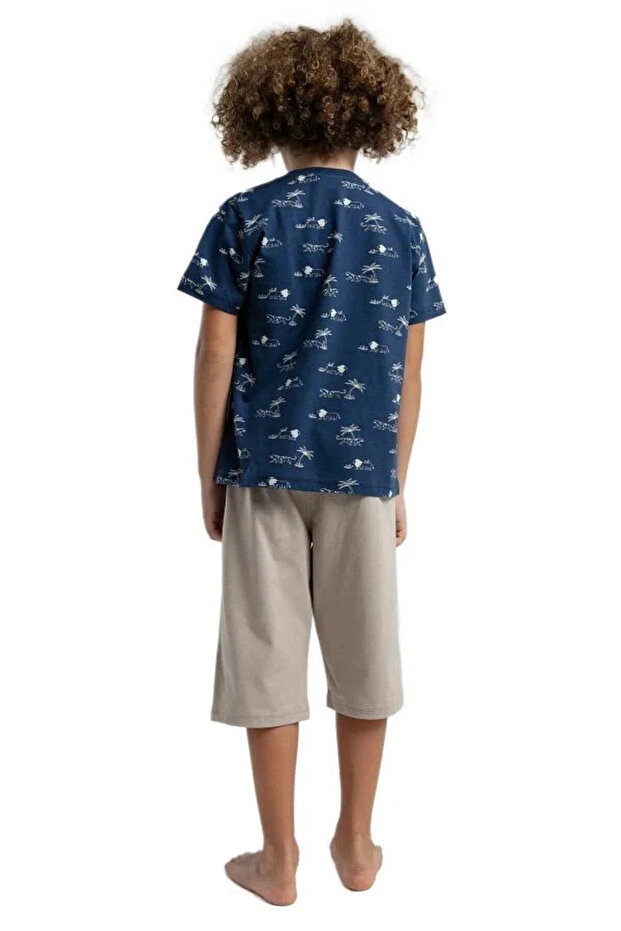 بدلة كابري للأولاد باللون الأزرق - 4