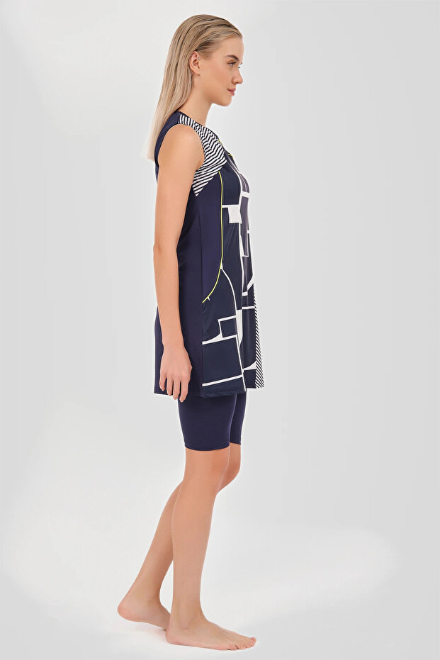 Μαγιό Patchwork Zero Sleeve Semi Covered - 4