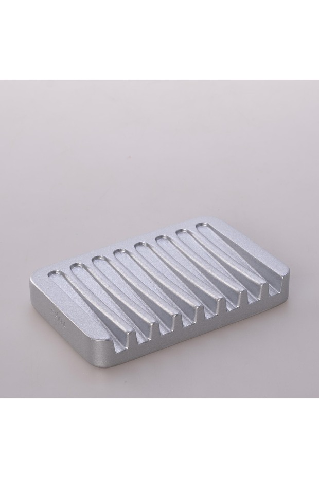 Smooth Solid Soap Dispenser Silver - 2