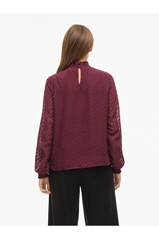 Langarmbluse High Neck - 4