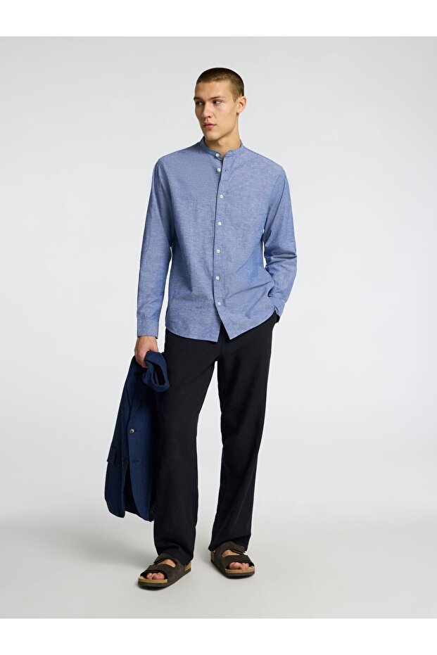 Hemd Langarm Leinenmix - 6