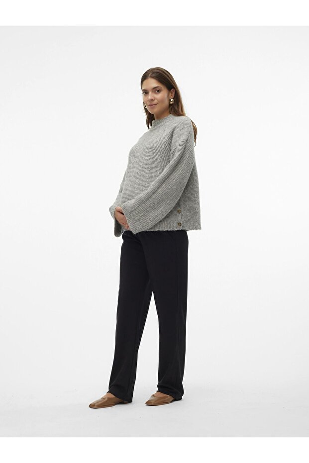 Gestricktes Oberteil Umstands-strickpullover - 4