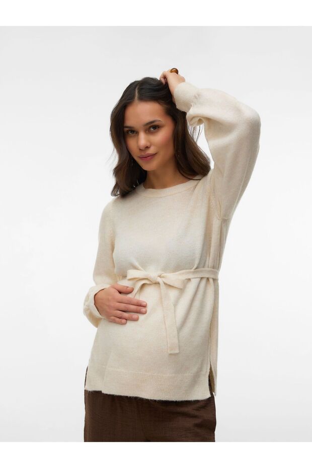 Strickpullover Normal geschnitten Rundhals Pullover - 1