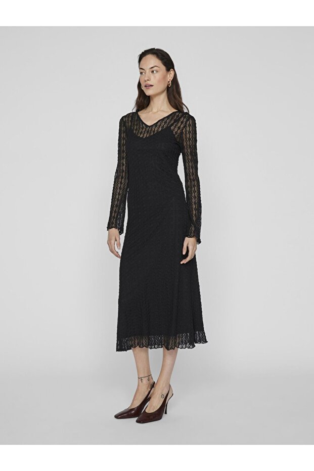 Rochie maxi cu mânecă lungă - 5