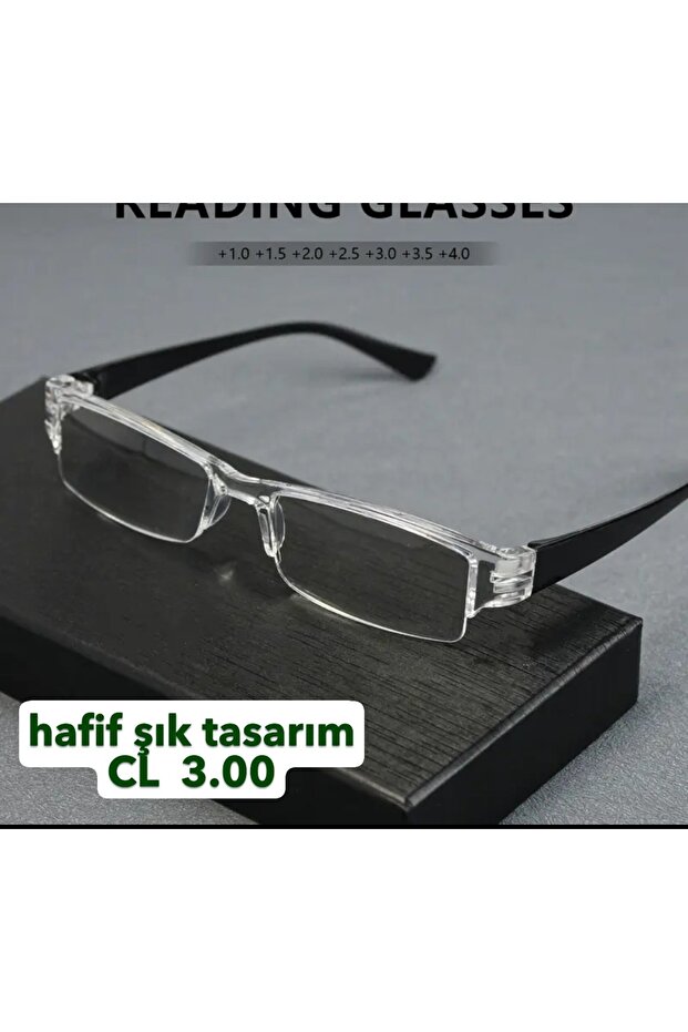Stylish Lightweight Rimless Design Magnifying Glass Blue Light Protection Screen Book Reading Glasses