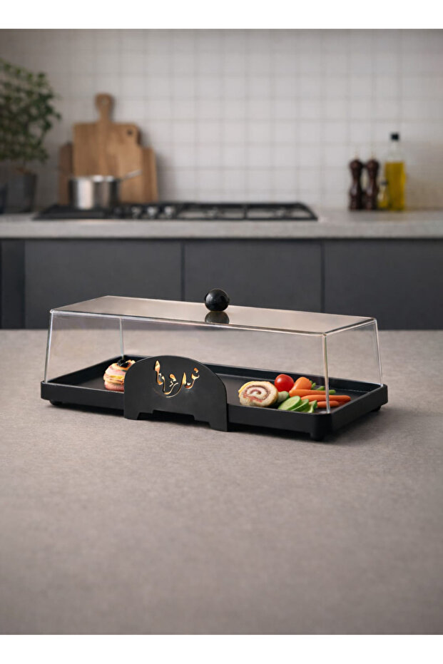 Transparent food storage tray | Cake stand for serving cakes and desserts