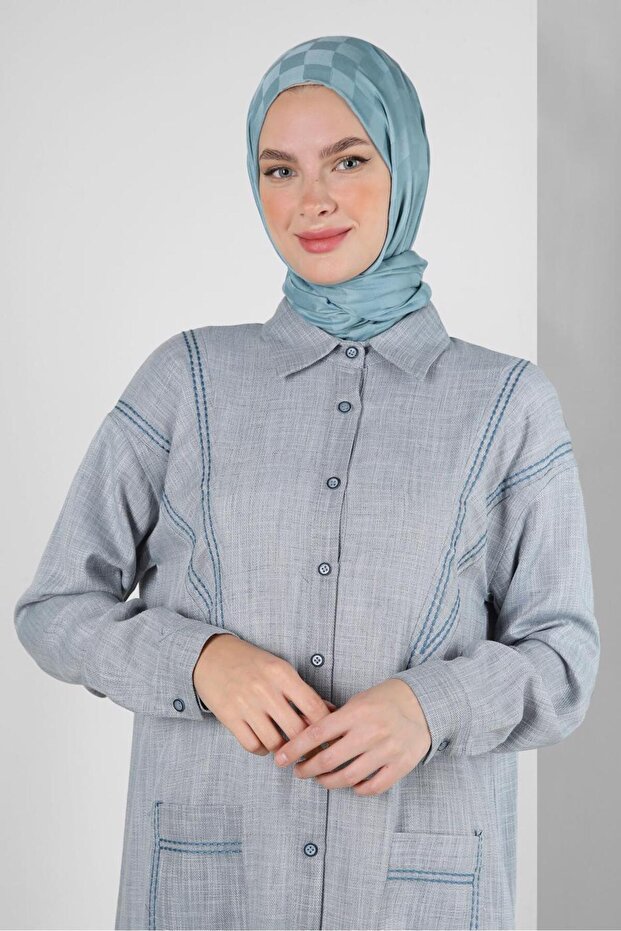 ALVINA CHAMOMILE PATTERNED COTTON WRAP 8243