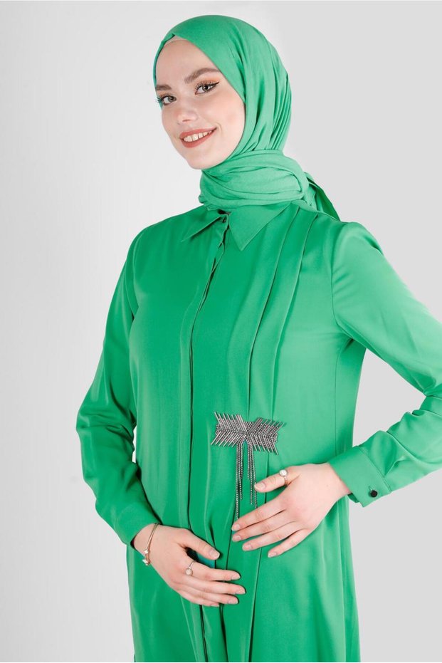 STONE EMBROIDERY DETAILED TUNIC 43528