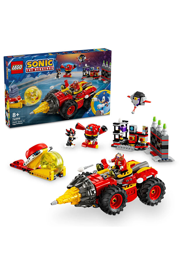 Sonic the Hedgehog Super Sonic vs. Egg Drillster 76999 Building Set for 8+ Year Old Kids(590P)