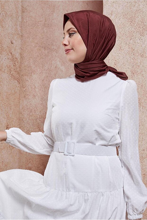 ALVİNA MONOGRAM EŞARP 8442