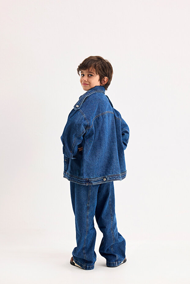 Nova İndigo Denim Ceket - 2