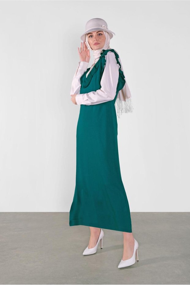 Long Knitwear Jille with Rush Detail 41036