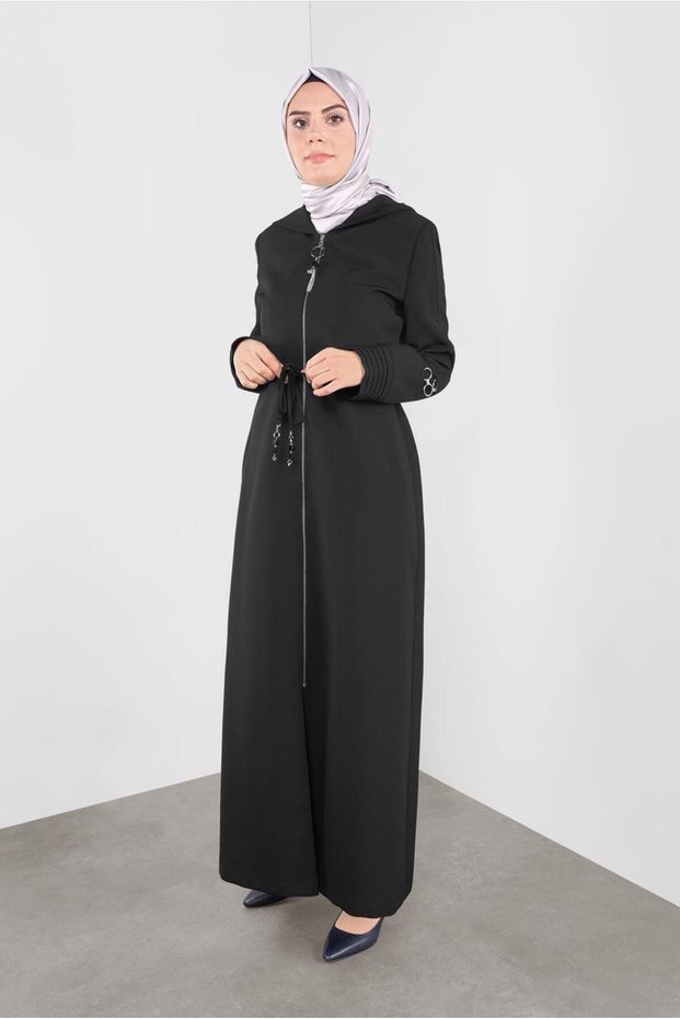 معطف بقلنسوة وسحاب 10296