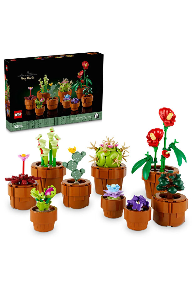 Botanicals Tiny Plants, Flowers 10329 Building Set for Adults (758 Pieces)