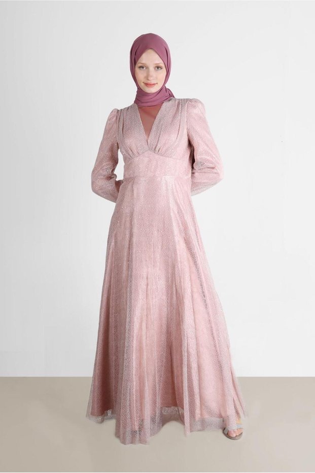 FİLE PAYET EVENING DRESS 50244