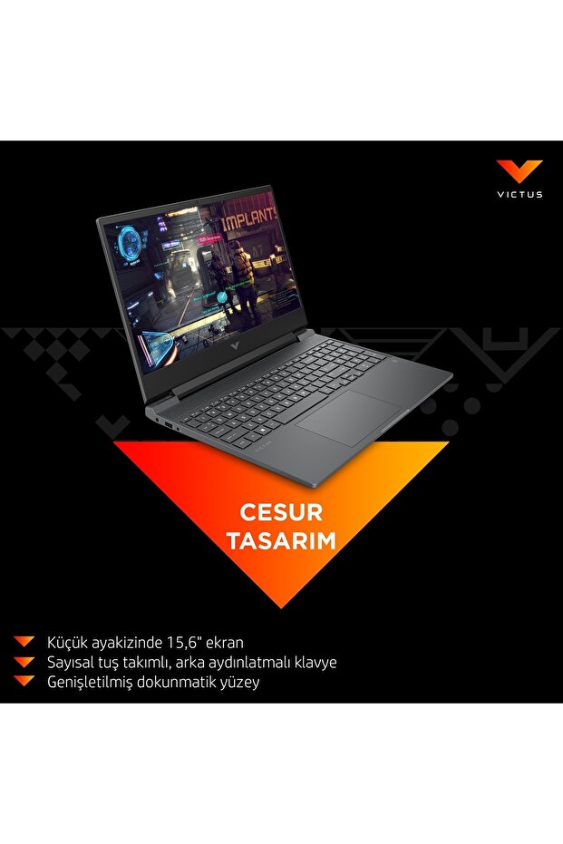 Victus AMD Ryzen 5-8645HS 16GB 512GB RTX3050 6GB Freedos 15.6" FHD IPS 144Hz Gaming Laptop B9KM2EA - 4