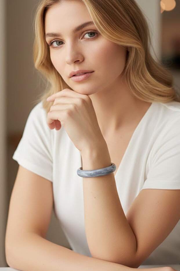 Gray Color Mica Bracelet