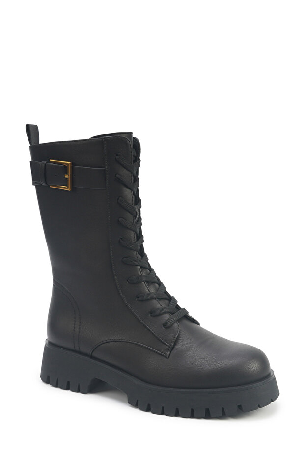 GREG 5PR Siyah Kadın Düz Bot - 2