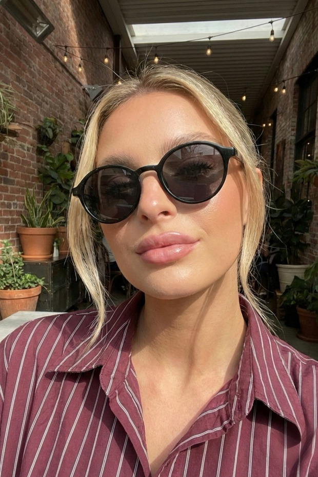 Sabina Elegant Oval Unisex Black New Season Popular Sunglasses