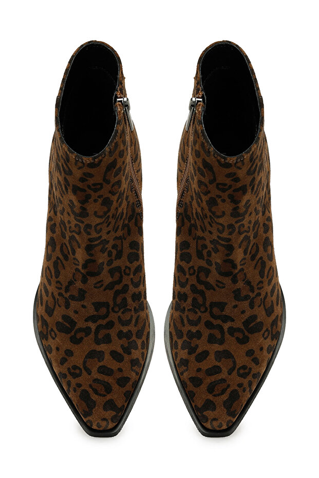 VENIZE5 5PR Leopar Kadın Kovboy Bot - 4
