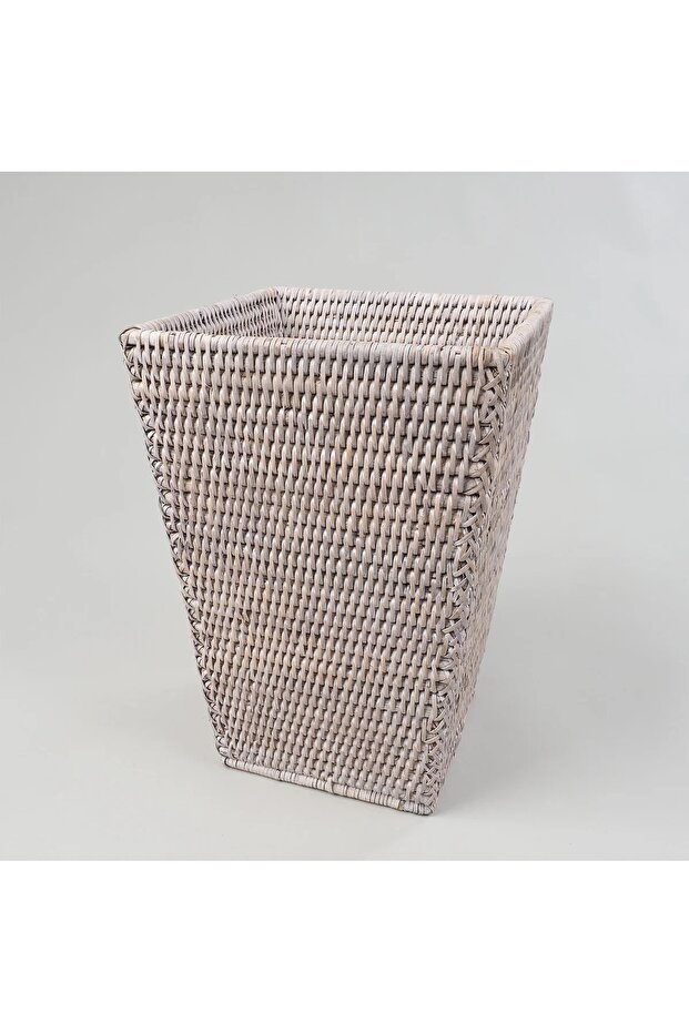 سلة سلة، مخروطية الشكل، مفتوحة، مقاس 20x30x20 سم - أبيض
