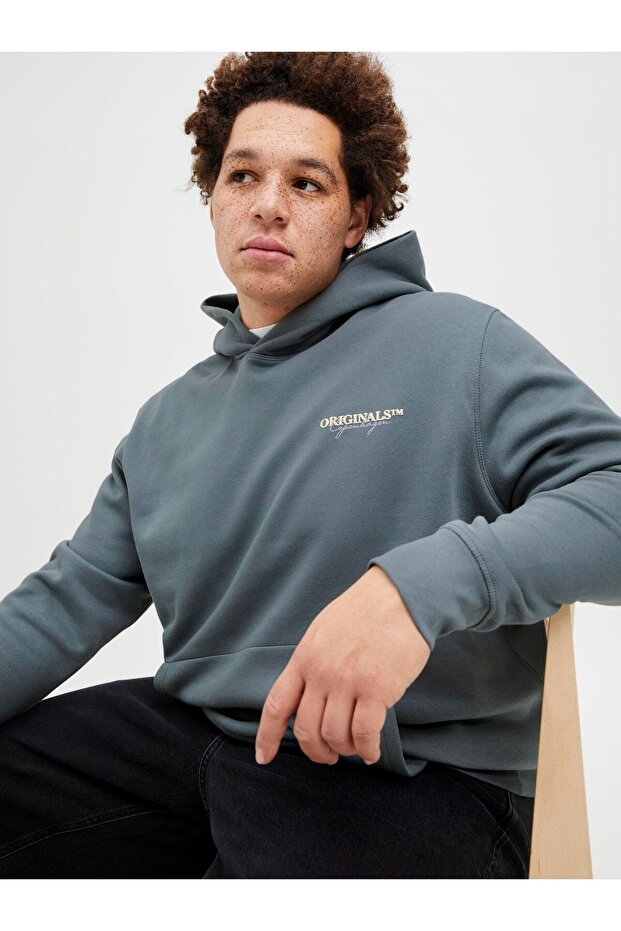 Kapuzenpullover Plus Size Rückenprint Kapuzenpullover - 8