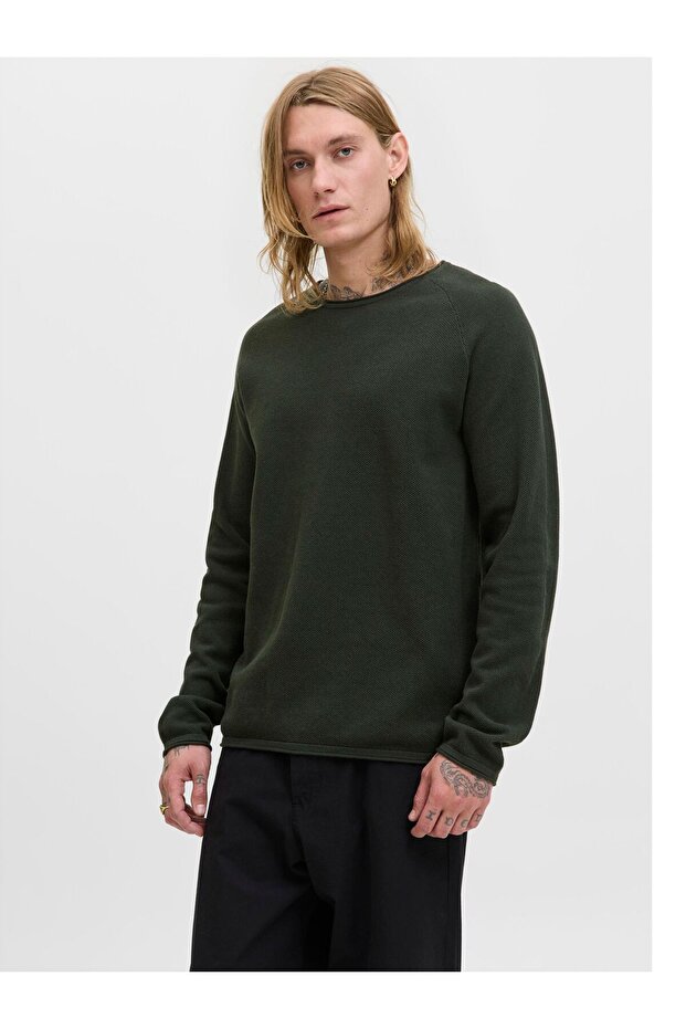 Strickpullover Einfarbig Strickpullover - 1