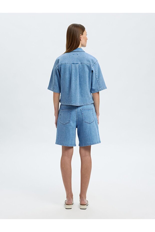 Kurzarmhemd Denim - 3