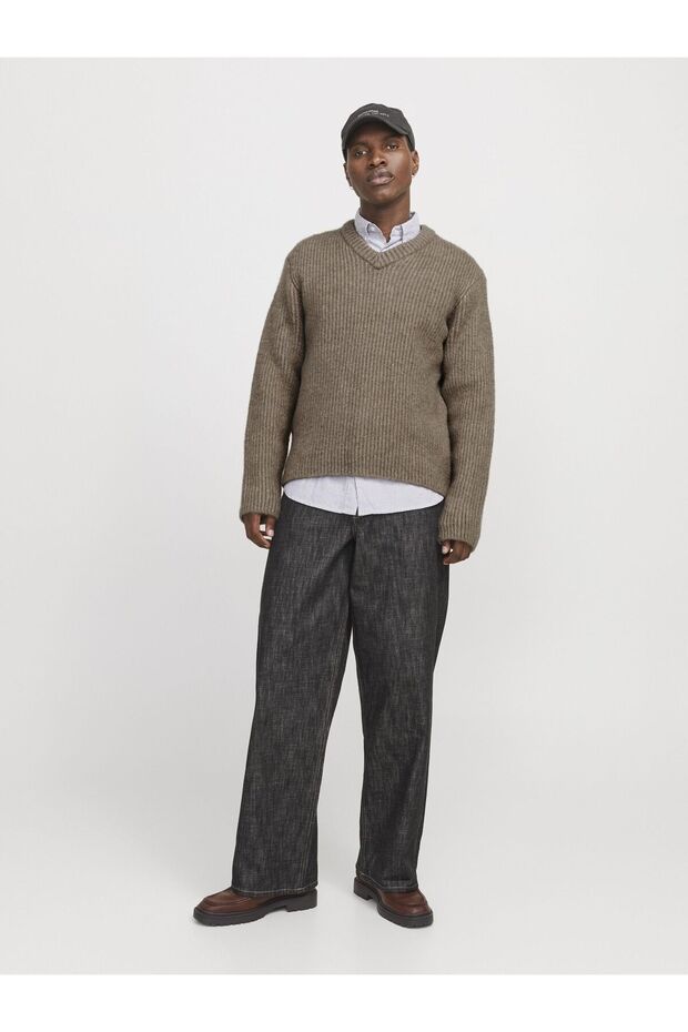 Strickpullover Einfarbig Strickpullover - 5