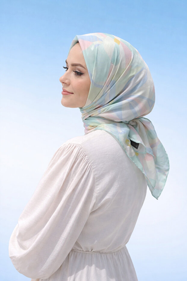 çiçekli eşarp - 1