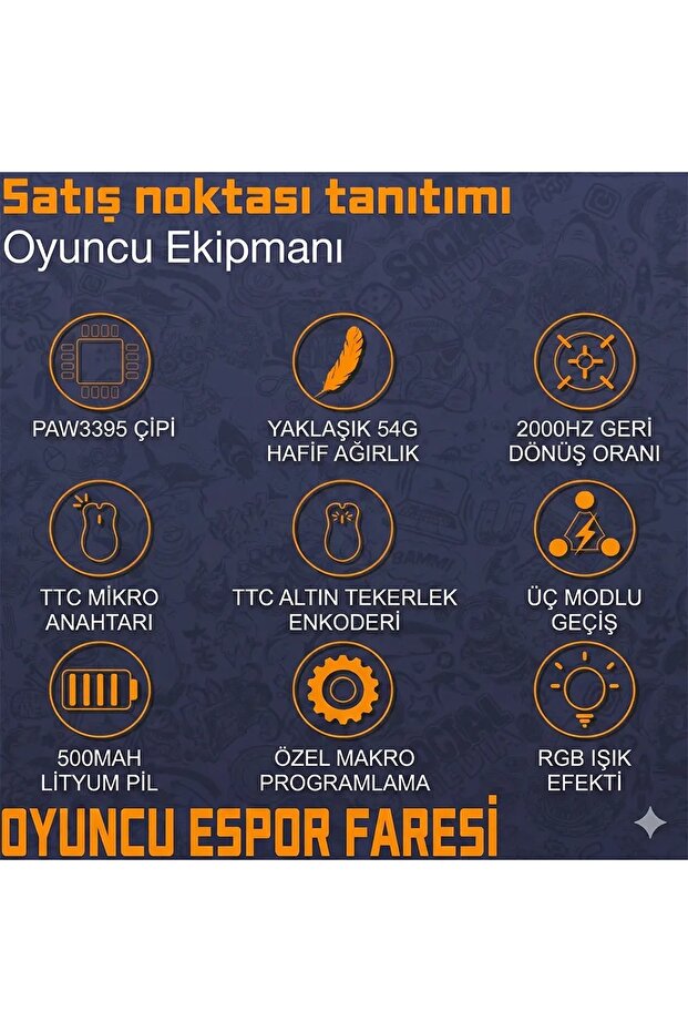 Darmoshark M3S Wireless Gaming Mouse - 6