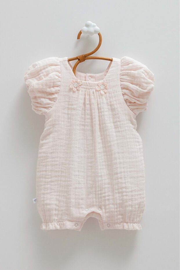 Smile Flower Short Sleeve Barbatöz Pink