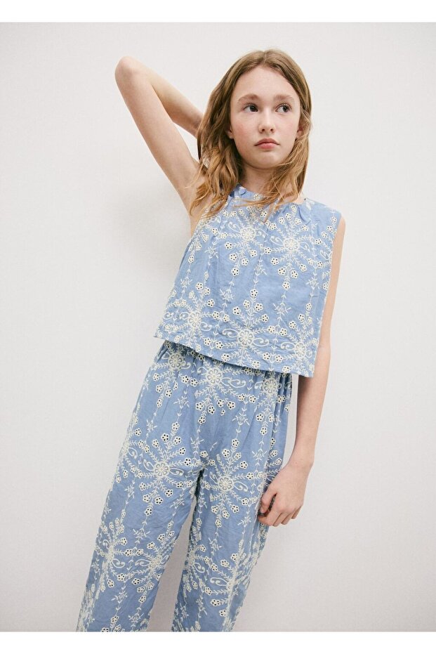 İşlemeli uzun tulum - 2