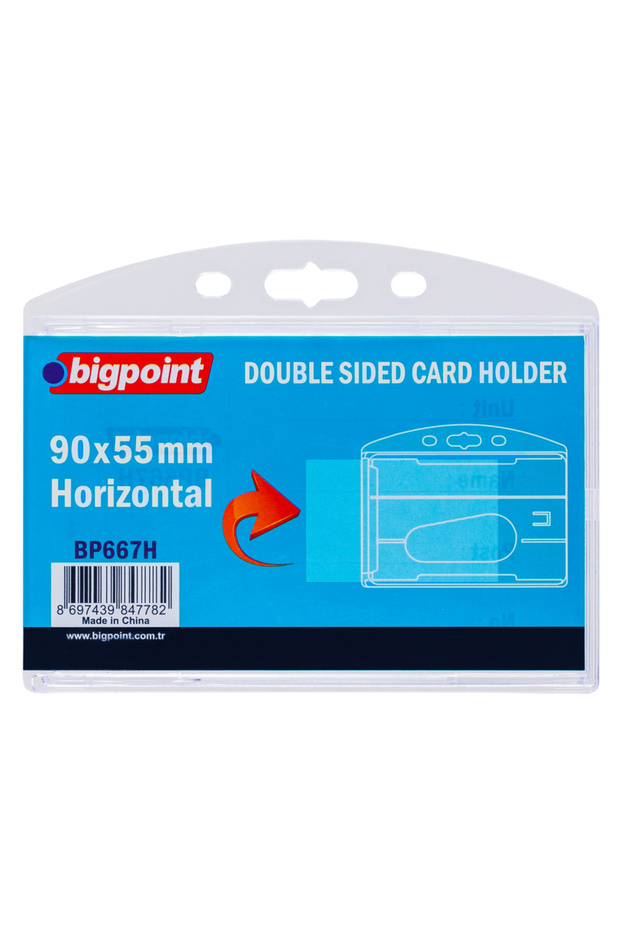 Double Sided Card Container Horizontal Transparent 90X55Mm X 10 Pieces