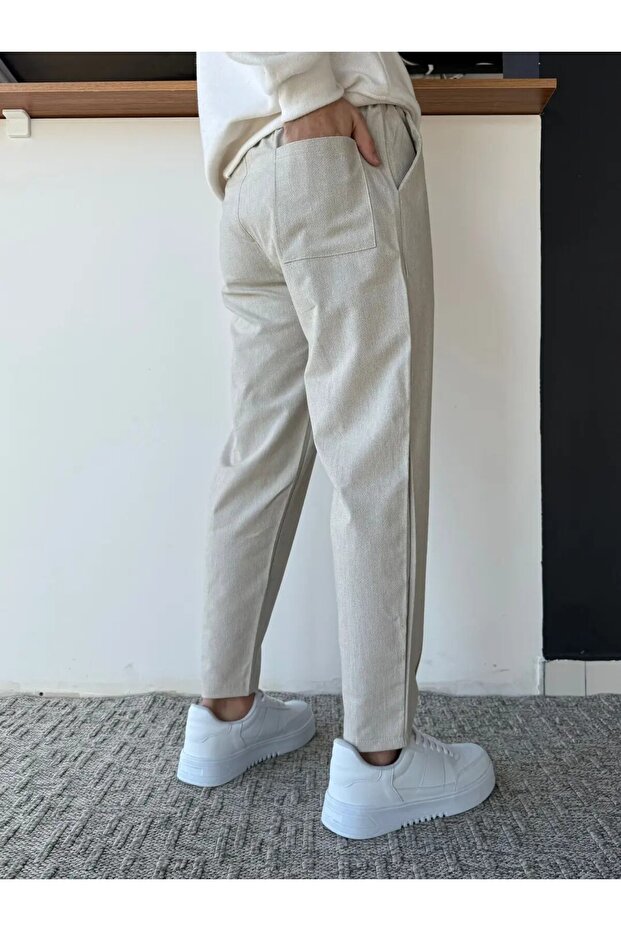 بنطلون وافل مخيط - 2