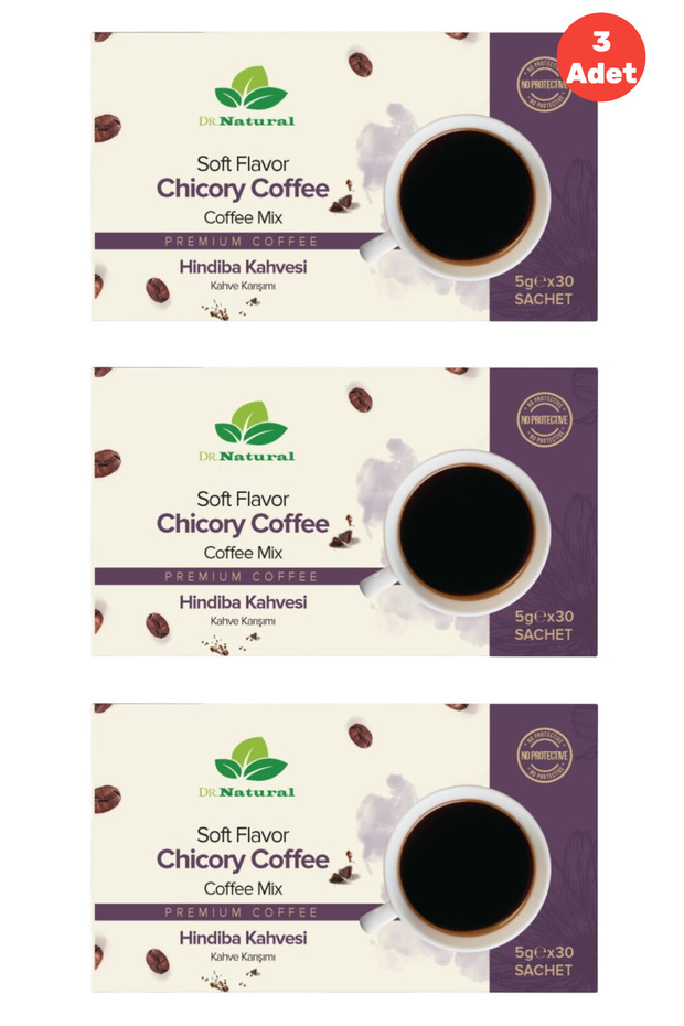 3 Pieces of Chicory Coffee 30X5 Gr (3 Months of Use)