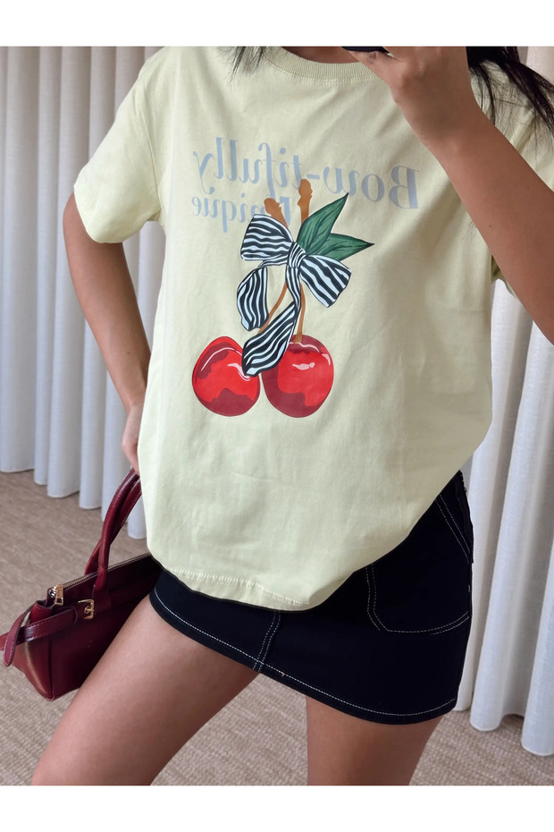 طبعة الكرز الأساسية - أصفر - 3