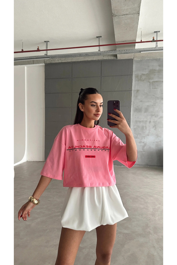 Laguna Beach Crop Basic - Pink - 3