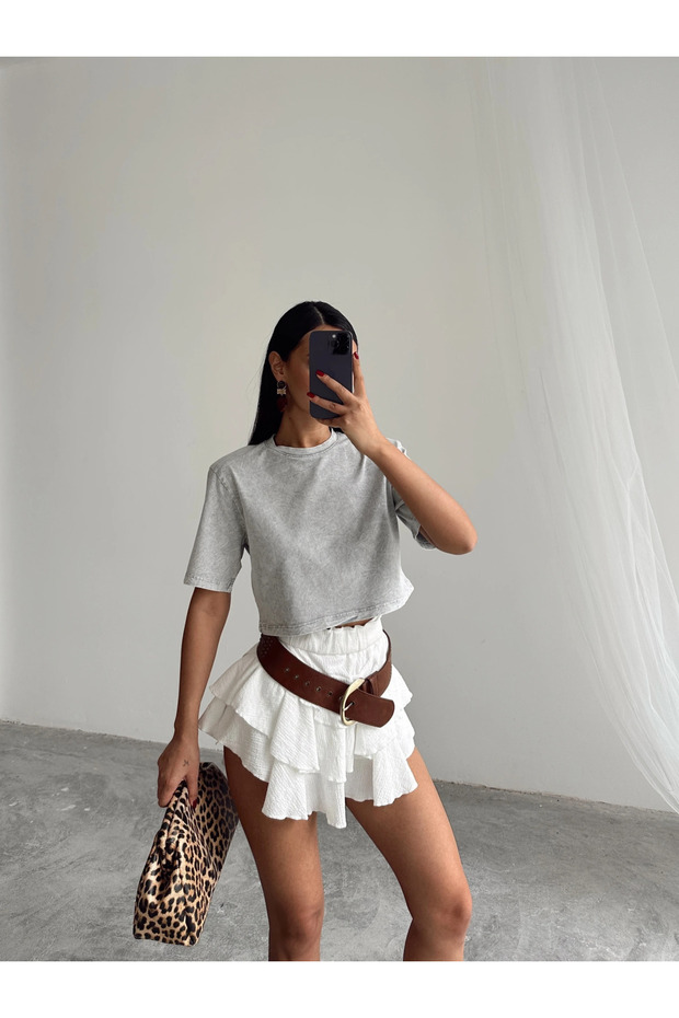 كروب بيسك مبطن قابل للغسل - رمادي - 3