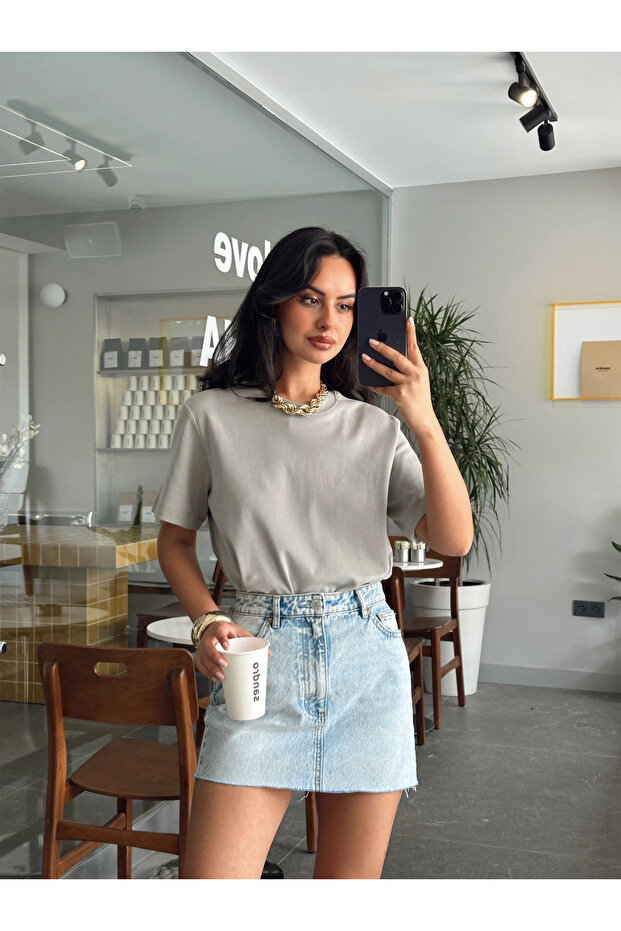 Plain Oversize Basic - Gray - 1