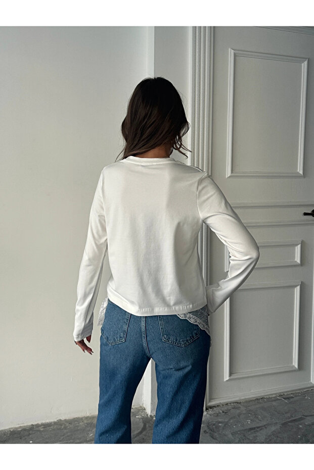 Plain Basic Long Sleeve - White - 4
