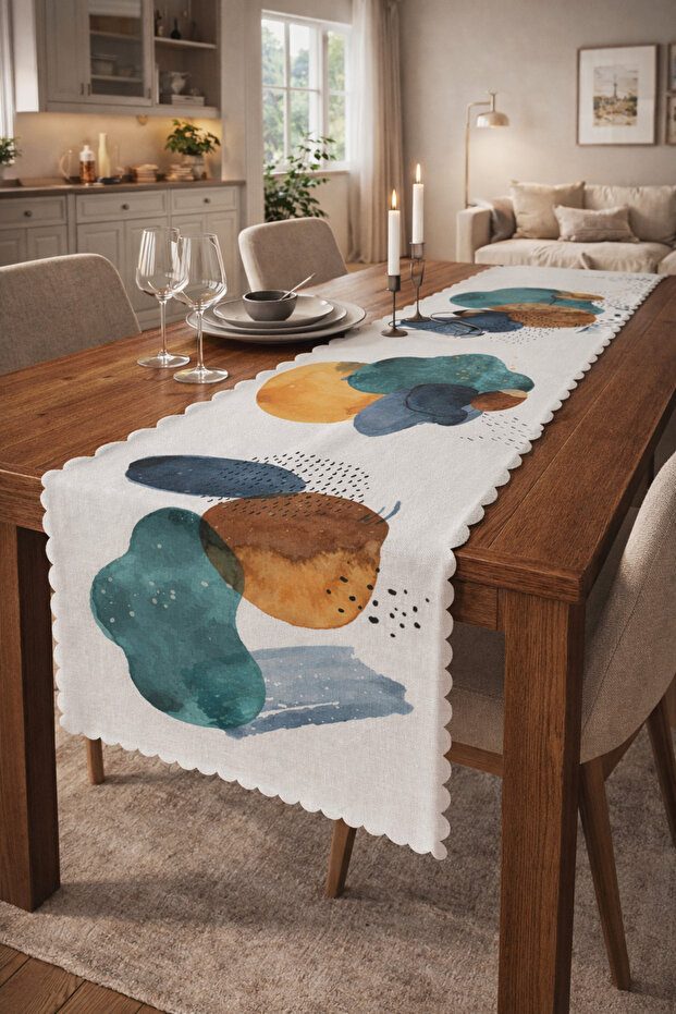 عداء ديكور مطبوع رقميًا بسيطًا وحديثًا ملونًا - 4