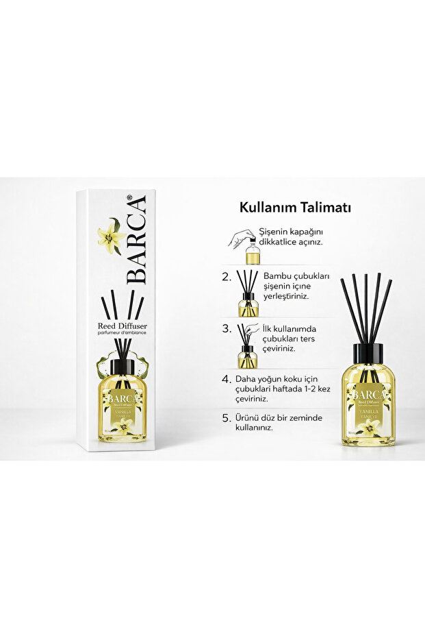 Vanilya Çubuklu Oda Kokusu (Reed Diffuser) 110 ml - 3
