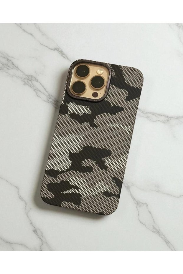iPhone 17 Compatible Thin Carbon Fiber Magsafe Supported Case with Lens Gift