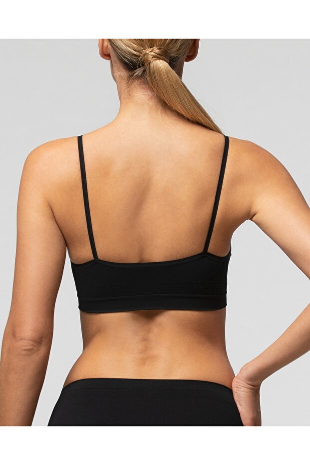 Seamless Microfiber Bustier With Thin Straps - 4