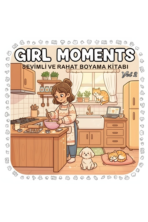 M&H Coloring Girl Moments Vol 2 - 21x21 cm Boyama Kitabı, Çocuk ve Yetişkinler için