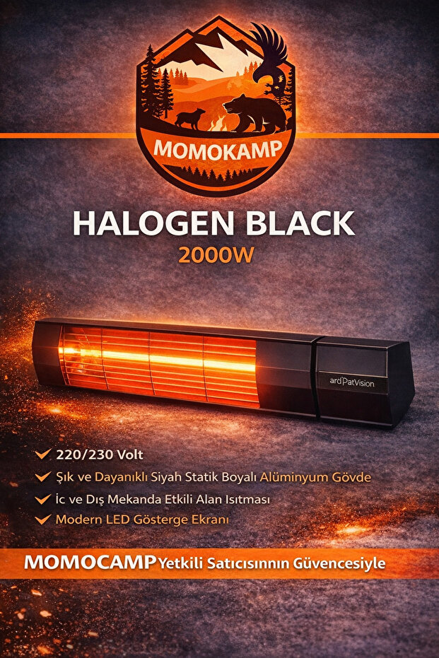 HALOGEN BLACK 2000W KUMANDASIZ